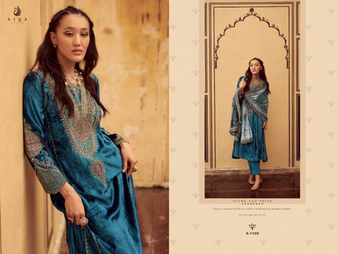 Sitaray By Aiqa Designer Velvet Embroidery Salwar Kameez Wholesale Price In Surat